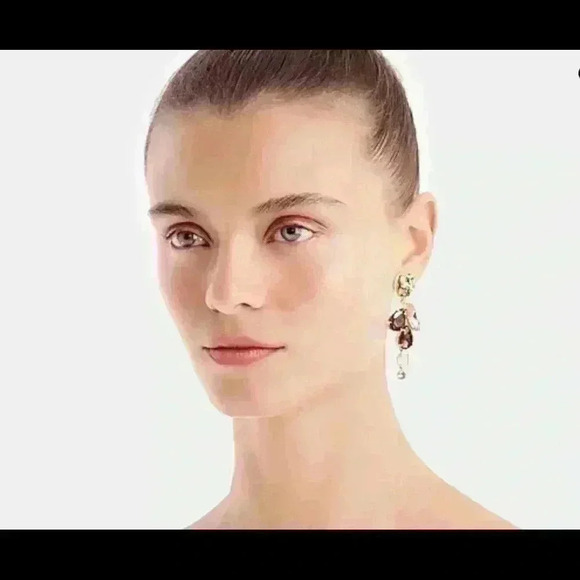 J Crew Crystal Disc Earrings - Picture 2 of 2